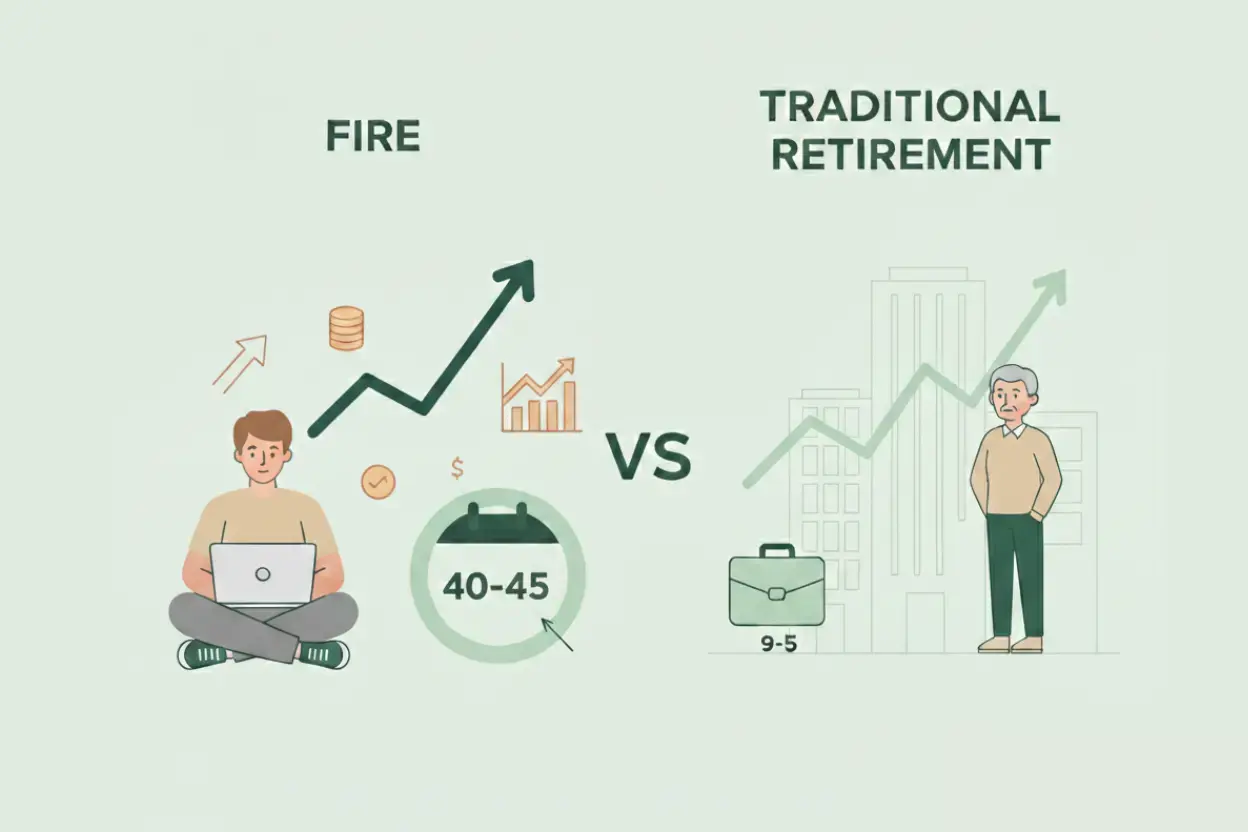 FIRE vs Traditional Retirement: What’s the Difference? - Financial independence article